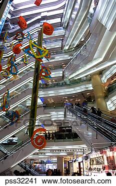 Stock Photography - low angle view 
of indoor shopping 
mall. fotosearch 
- search stock 
photos, pictures, 
images, and photo 
clipart