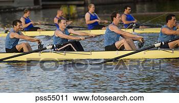 Stock Photography - male athletes 
rowing in canal. 
fotosearch - search 
stock photos, 
pictures, images, 
and photo clipart
