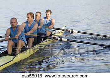 Stock Photo - male athletes 
rowing in canal. 
fotosearch - search 
stock photos, 
pictures, images, 
and photo clipart