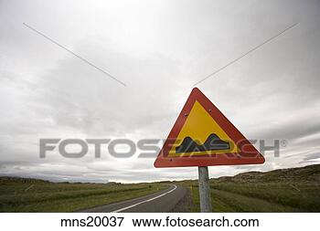 Picture - road sign with 
hills in countryside, 
iceland. fotosearch 
- search stock 
photos, pictures, 
images, and photo 
clipart