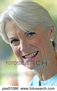 Stock Photo - senior woman smiling. 
fotosearch - search 
stock photos, 
pictures, images, 
and photo clipart