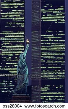 Stock Photo - statue of liberty 
and highrise buildings. 
fotosearch - search 
stock photos, 
pictures, images, 
and photo clipart