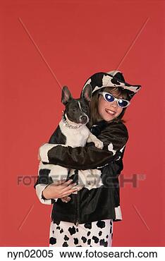Stock Image - stylish girl and 
her dog. fotosearch 
- search stock 
photos, pictures, 
images, and photo 
clipart