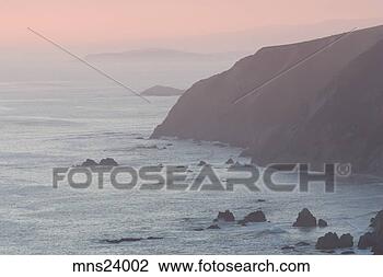 Stock Photo - sunset on rugged 
california coast. 
fotosearch - search 
stock photos, 
pictures, images, 
and photo clipart