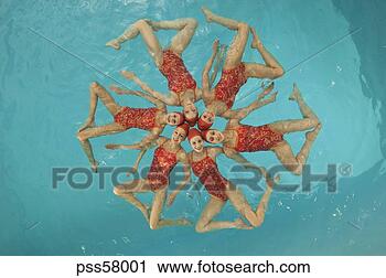 Stock Photography - synchronized swim 
team practicing. 
fotosearch - search 
stock photos, 
pictures, images, 
and photo clipart