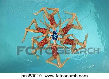 Stock Photography - synchronized swim 
team practicing. 
fotosearch - search 
stock photos, 
pictures, images, 
and photo clipart