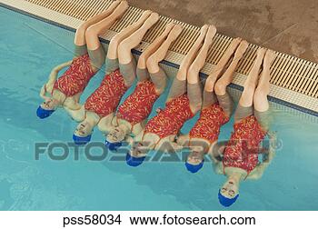 Stock Photo - synchronized swim 
team practicing. 
fotosearch - search 
stock photos, 
pictures, images, 
and photo clipart
