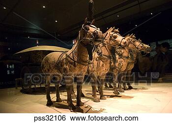 Stock Photo - terracotta horses 
in the mausoleum 
of emperor qin 
shi huang,  xi'an. 
fotosearch - search 
stock photos, 
pictures, images, 
and photo clipart