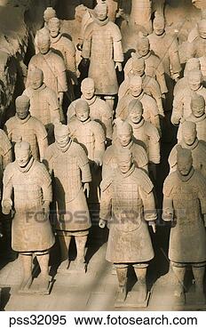 Stock Image - terracotta soldiers 
in the mausoleum 
of emperor qin 
shi huang. fotosearch 
- search stock 
photos, pictures, 
images, and photo 
clipart