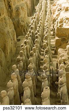 Stock Photography - terracotta soldiers 
in the mausoleum 
of emperor qin 
shi huang. fotosearch 
- search stock 
photos, pictures, 
images, and photo 
clipart
