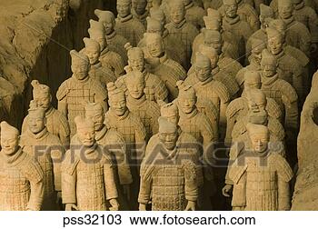 Stock Photo - terracotta soldiers 
in the mausoleum 
of emperor qin 
shi huang. fotosearch 
- search stock 
photos, pictures, 
images, and photo 
clipart