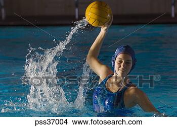Stock Photo - water polo player 
throwing ball. 
fotosearch - search 
stock photos, 
pictures, images, 
and photo clipart