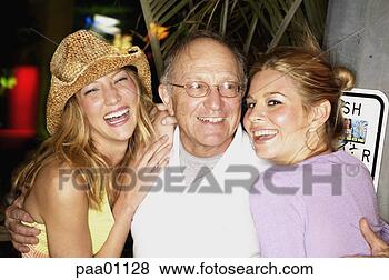 Stock Photo - women flirting 
with older man. 
fotosearch - search 
stock photos, 
pictures, images, 
and photo clipart