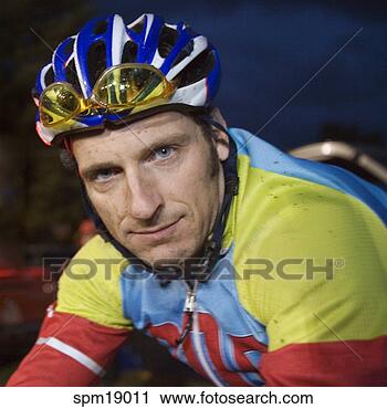 Stock Photography - athlete with bike 
helmet and goggles. 
fotosearch - search 
stock photos, 
pictures, images, 
and photo clipart