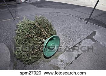 Stock Photography - christmas tree 
and stand in gutter. 
fotosearch - search 
stock photos, 
pictures, images, 
and photo clipart