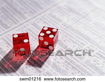 Stock Photo - dice on newspaper. 
fotosearch - search 
stock photos, 
pictures, images, 
and photo clipart