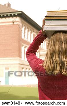 Picture - girl balancing 
books on her head. 
fotosearch - search 
stock photos, 
pictures, images, 
and photo clipart