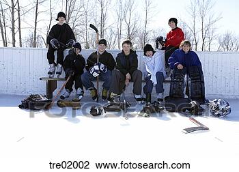 Stock Photo - ice hockey team 
resting. fotosearch 
- search stock 
photos, pictures, 
images, and photo 
clipart