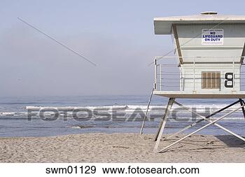 Stock Photograph - lifeguard hut 
on beach. fotosearch 
- search stock 
photos, pictures, 
images, and photo 
clipart