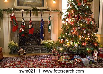 Stock Photography - living room decorated 
for holidays. 
fotosearch - search 
stock photos, 
pictures, images, 
and photo clipart