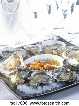 Stock Photo - oysters on half 
shell. fotosearch 
- search stock 
photos, pictures, 
images, and photo 
clipart
