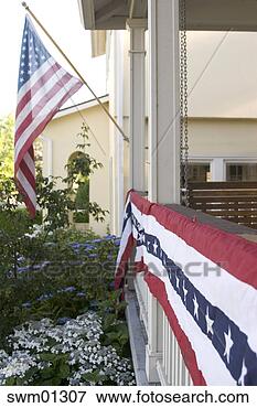 Picture - patriotic house. 
fotosearch - search 
stock photos, 
pictures, images, 
and photo clipart