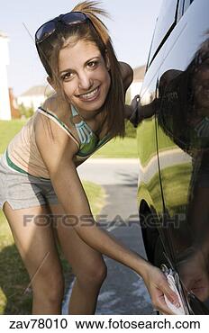 Stock Photography - portrait of teenage 
girl washing car. 
fotosearch - search 
stock photos, 
pictures, images, 
and photo clipart