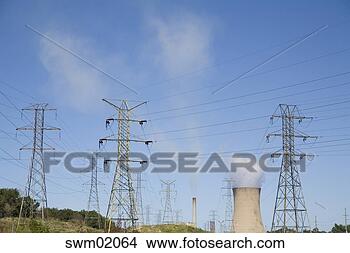 Stock Photo - power lines and 
nuclear power 
plant. fotosearch 
- search stock 
photos, pictures, 
images, and photo 
clipart