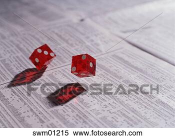 Stock Image - rolling dice on 
newspaper. fotosearch 
- search stock 
photos, pictures, 
images, and photo 
clipart