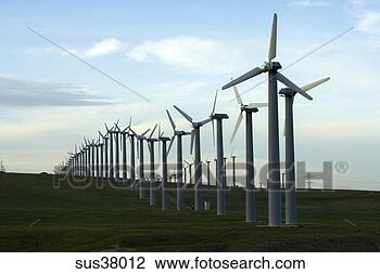 Stock Photo - row of windmills. 
fotosearch - search 
stock photos, 
pictures, images, 
and photo clipart