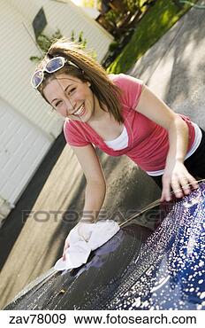 Stock Photograph - teenage girl washing 
car. fotosearch 
- search stock 
photos, pictures, 
images, and photo 
clipart