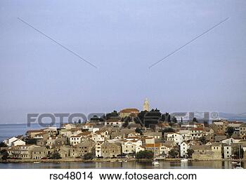 Stock Photo - view of primosten, 
croatia along 
adriatic coast. 
fotosearch - search 
stock photos, 
pictures, images, 
and photo clipart