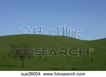 Stock Photo - windmills on hill. 
fotosearch - search 
stock photos, 
pictures, images, 
and photo clipart