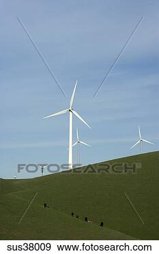 Stock Photograph - windmills on hill. 
fotosearch - search 
stock photos, 
pictures, images, 
and photo clipart