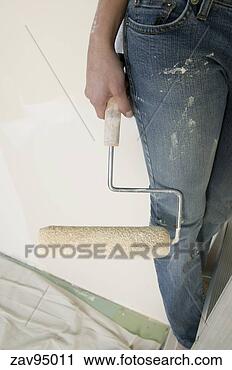 Stock Photography - woman holding 
paint roller. 
fotosearch - search 
stock photos, 
pictures, images, 
and photo clipart