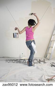 Stock Photo - woman painting 
room. fotosearch 
- search stock 
photos, pictures, 
images, and photo 
clipart