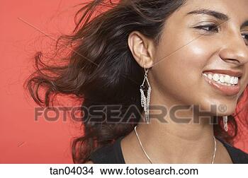 Stock Photo - young middle eastern 
woman smiling. 
fotosearch - search 
stock photos, 
pictures, images, 
and photo clipart