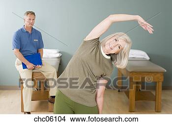 Stock Photo - senior woman stretching. 
fotosearch - search 
stock photos, 
pictures, images, 
and photo clipart