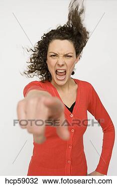 Stock Photo - woman pointing 
finger in protest. 
fotosearch - search 
stock photos, 
pictures, images, 
and photo clipart