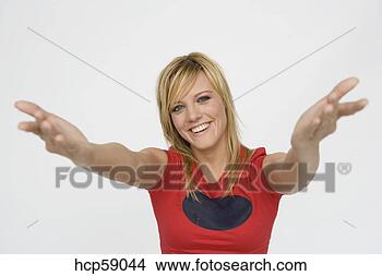 Stock Photo - woman reaching 
forward. fotosearch 
- search stock 
photos, pictures, 
images, and photo 
clipart