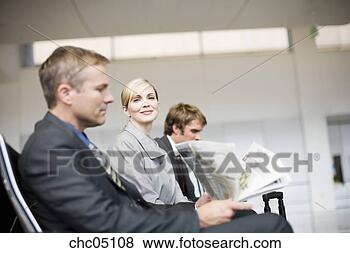 Stock Photo - businesspeople 
in waiting area. 
fotosearch - search 
stock photos, 
pictures, images, 
and photo clipart