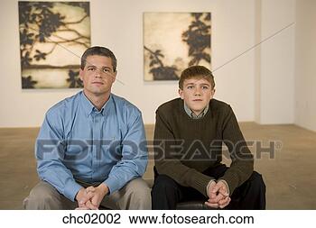 Stock Photo - father and son 
in art gallery. 
fotosearch - search 
stock photos, 
pictures, images, 
and photo clipart