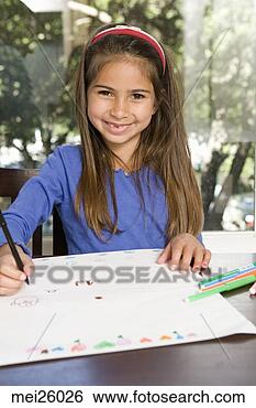 Banco de Imagem - menina,  desenho. 
fotosearch - busca 
de fotos, imagens 
e clipart