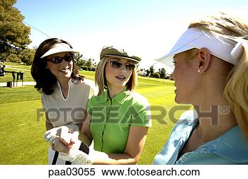Stock Image - female golfers. 
fotosearch - search 
stock photos, 
pictures, images, 
and photo clipart