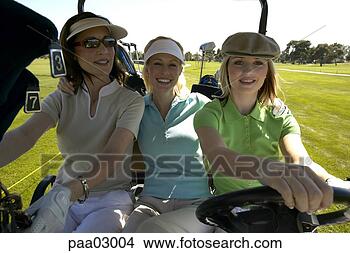 Stock Photo - women driving 
golf cart. fotosearch 
- search stock 
photos, pictures, 
images, and photo 
clipart