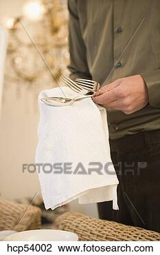 Banco de Imagem - polimento,  prata, 
 cutelaria. fotosearch 
- busca de fotos, 
imagens e clipart
