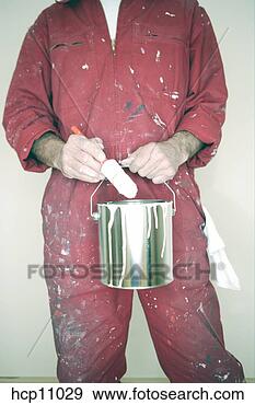 Arquivo Fotográficos - segurando,  pintura, 
 lata. fotosearch 
- busca de fotos, 
imagens e clipart