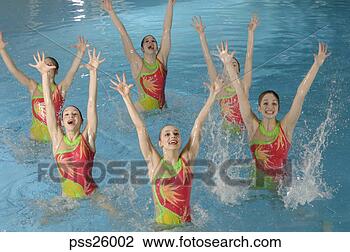 Stock Photo - synchronized swim 
team performing. 
fotosearch - search 
stock photos, 
pictures, images, 
and photo clipart