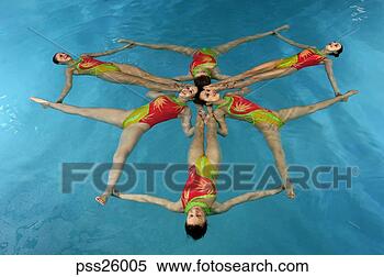Stock Image - synchronized swim 
team performing. 
fotosearch - search 
stock photos, 
pictures, images, 
and photo clipart