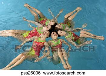 Stock Photo - synchronized swim 
team performing. 
fotosearch - search 
stock photos, 
pictures, images, 
and photo clipart
